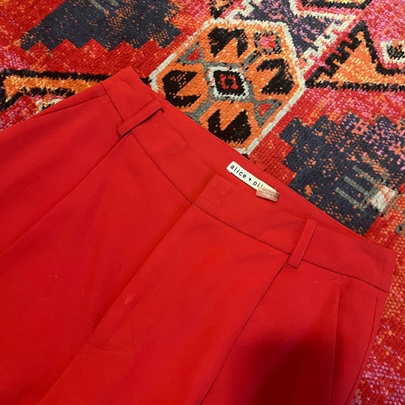Alice + Olivia red, wide leg trousers - Picture 4 of 4
